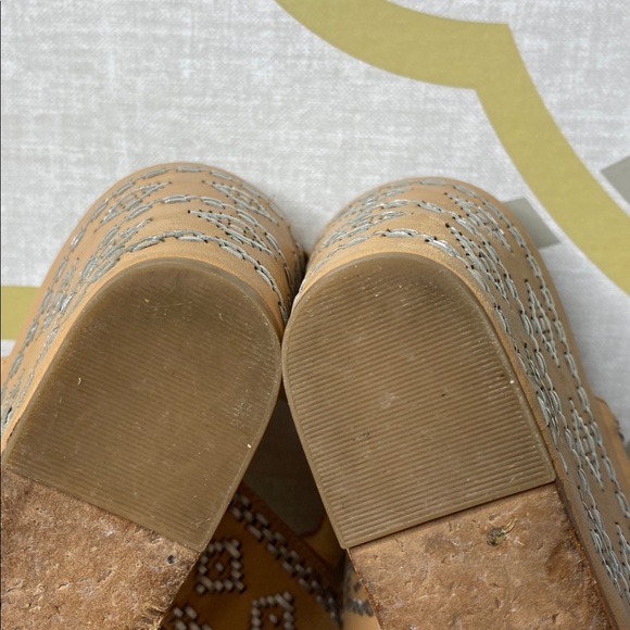 Tory Burch Blake 80mm Natural Vachetta Ankle Strap Wedge Sandals - Picture 8 of 8